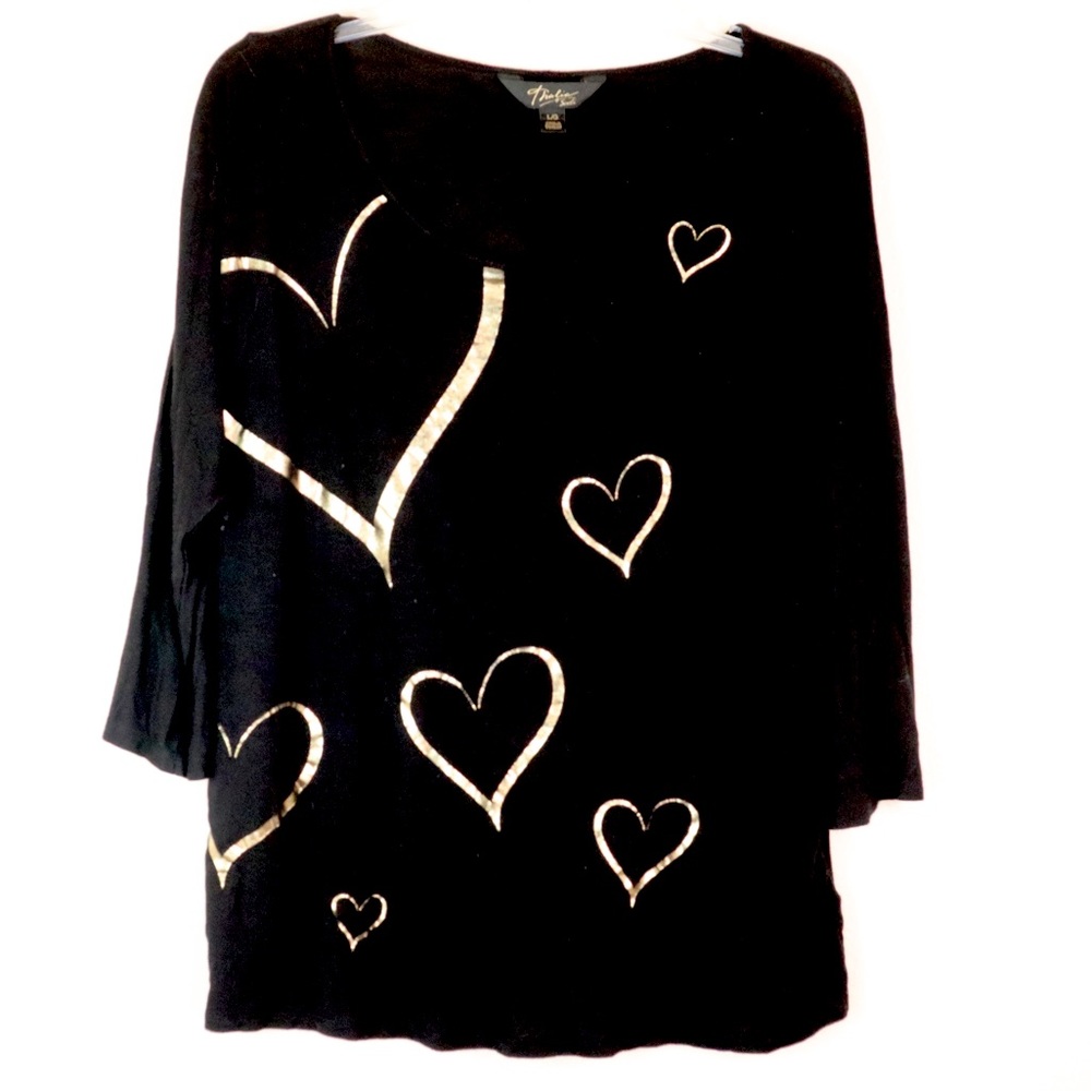 Thalia Sodi 3/4 Sleeve Scoop-neck Top